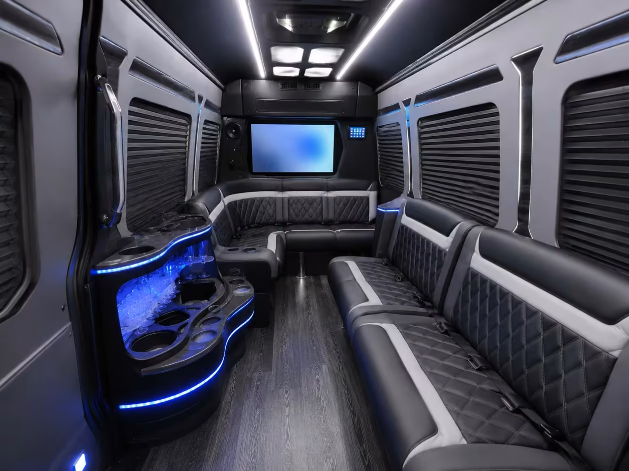 14 passenger sprinter limousine interior