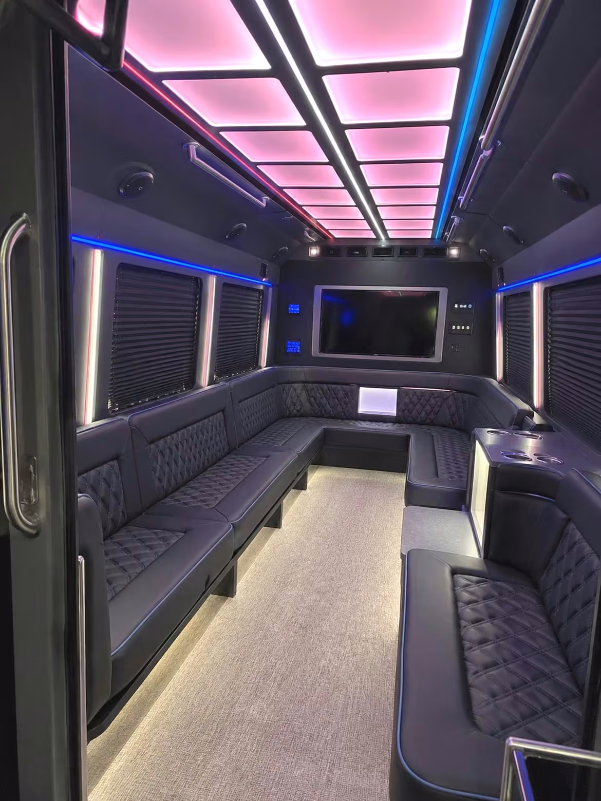 25 passenger party bus interior