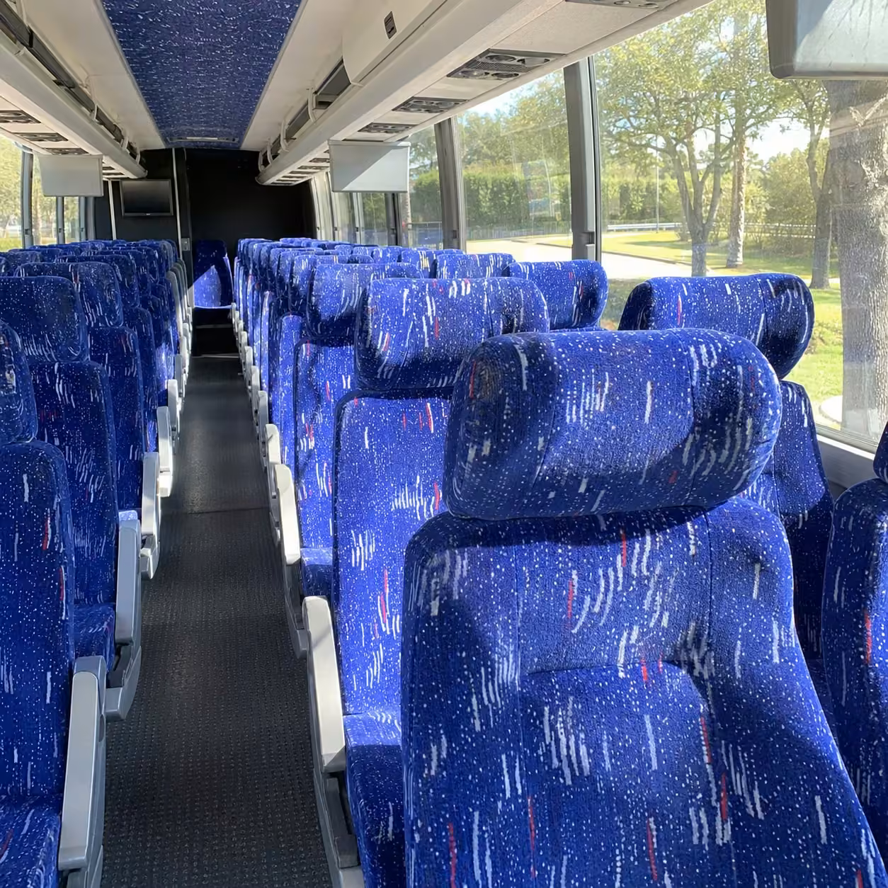 40 56 passenger charter bus inside