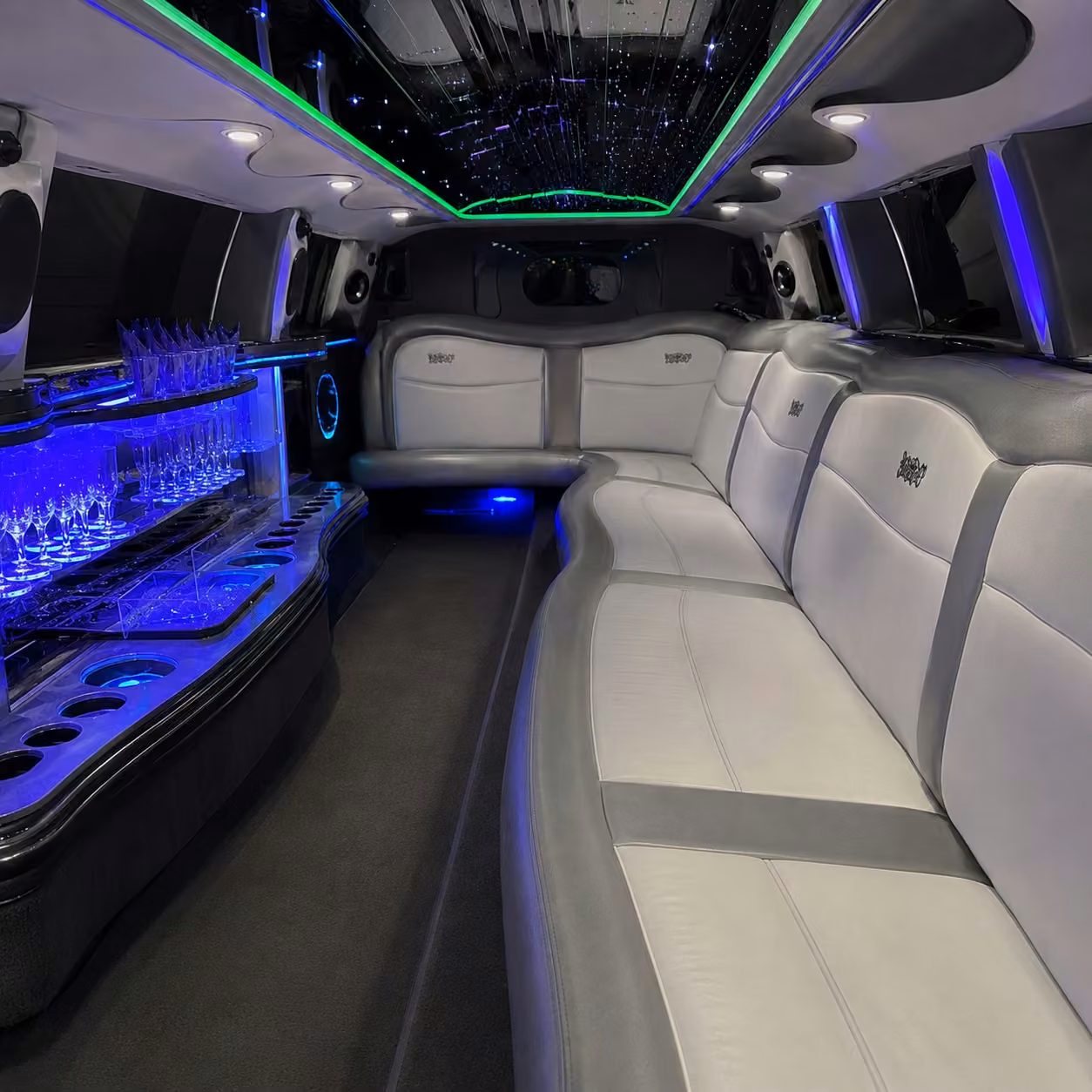 chrysler 300 limo inside