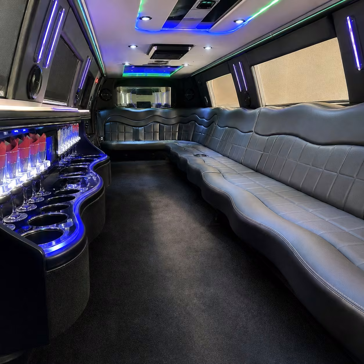 escalade limo interior