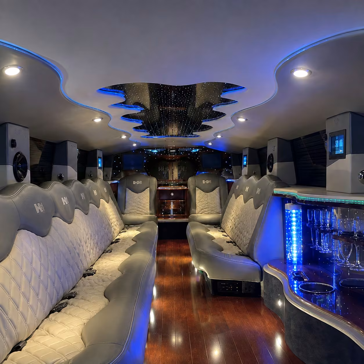 hummer limo inside