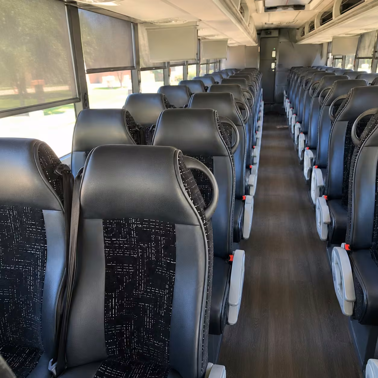 newark charter bus interior