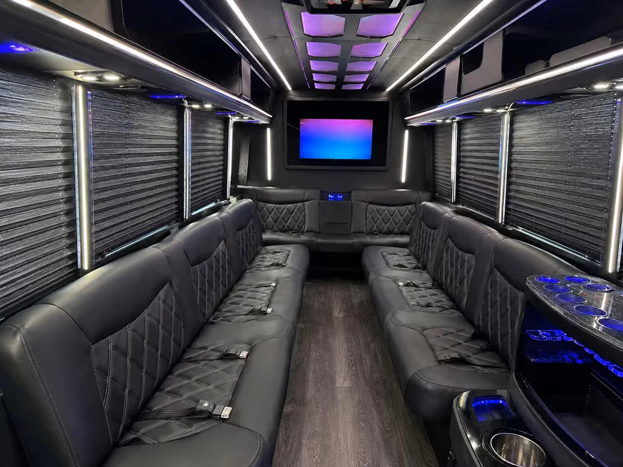 newark party bus interior